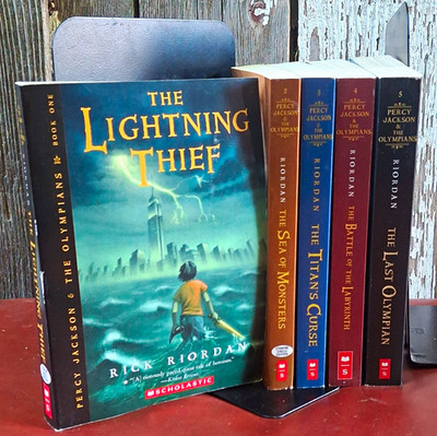 Percy Jackson Books 1-5 Trade Paperback Set Rick Riordan Series Lot Original Cov