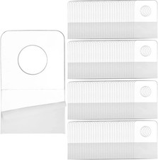1000 Pack Self Adhesive Hanging Tabs 7/8 x1-2/5 Round Hole Hanger Clear Pla