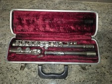 Vintage 1960s Bundy Flute Selmer Co. Silver Plated w/ Hard Case USA Made