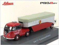 Schuco Volkswagen T1b Continental Motors Porsche Car Transporter 1962 1:64 452001000