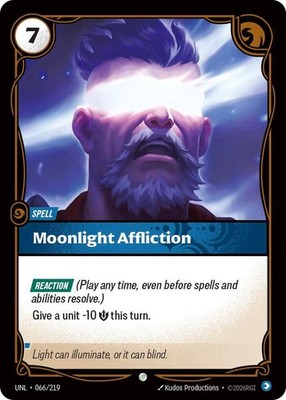 Moonlight Affliction 066/219 Unleashed Common Riftbound LoL NM