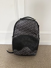 Sprayground Shark Henny Sharks in Paris Leather Backpack Unisex Plaid Black