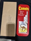 Vintage Retro Tin Camel Thermometer / In Original Box Never Used