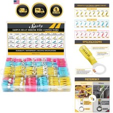 540PCS Marine Grade Heat Shrink Wire Connectors - Electrical Connectors Kit o...