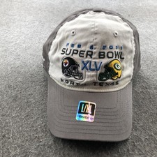 Superbowl XLV Hat Cap XL NFL Green Bay Packers Pittsburgh Steelers Reebok