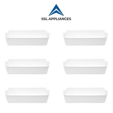 WP2187172 Refrigerator Door Bin Roper Whirlpool-WHITE-2187172 AP6006028 6-Pack