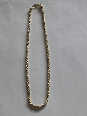 Signed Napier 18'' Gold-Tone and Cream Twisted Rope Necklace