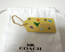 NEW COACH REXY Stamped Large Customized Hangtag Rare Tracking