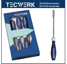 TECWERK Schraubendreher 6-KT. Steckschlüssel aus hochvergütetem Spezialstahl