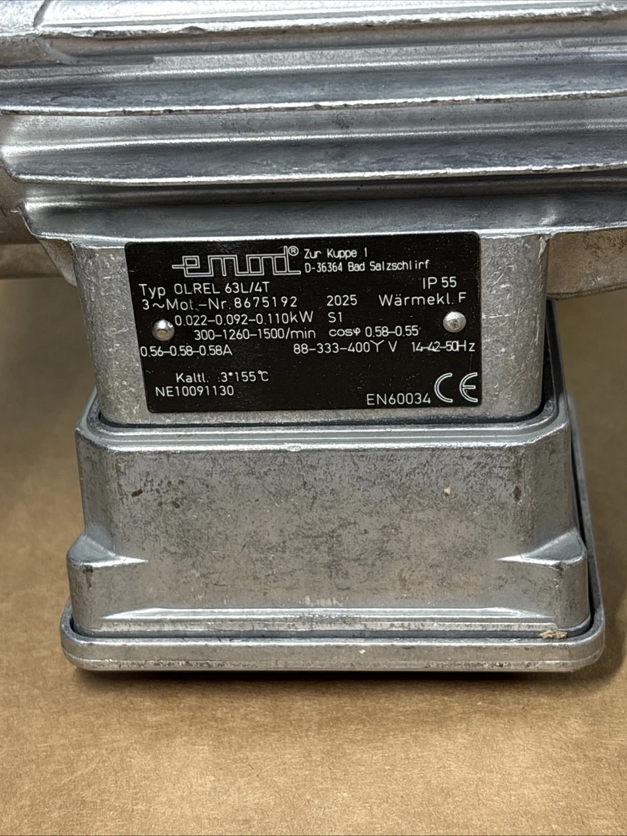 Motor eléctrico trifásico EMOD OLREL 63L/4T 0.11kW, 400V IP55, N/P 8675192 foto 3