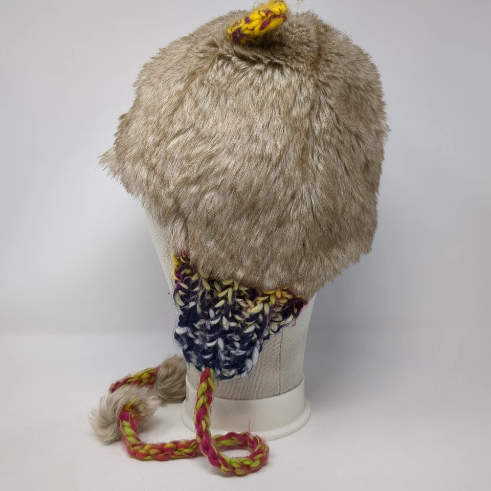 Gorro Steve Madden Multicolor Talla Única Hecho a Mano Crochet Orejeras Acrílico Foto 3 de 4