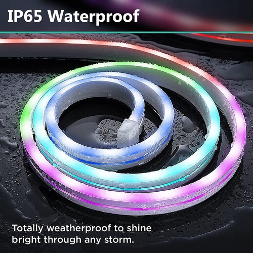 RGB White LED Strip Neon Rope Lights Dimmable Waterproof 12V Tube Bar Sign Light - Picture 5 of 38