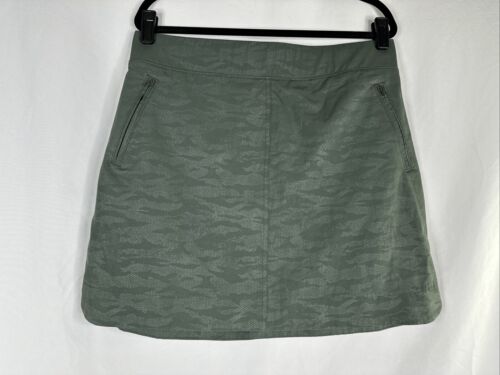 Orvis Embossed Pull On Travel Skort Womens Size XL Green Camouflage - Picture 2 of 13