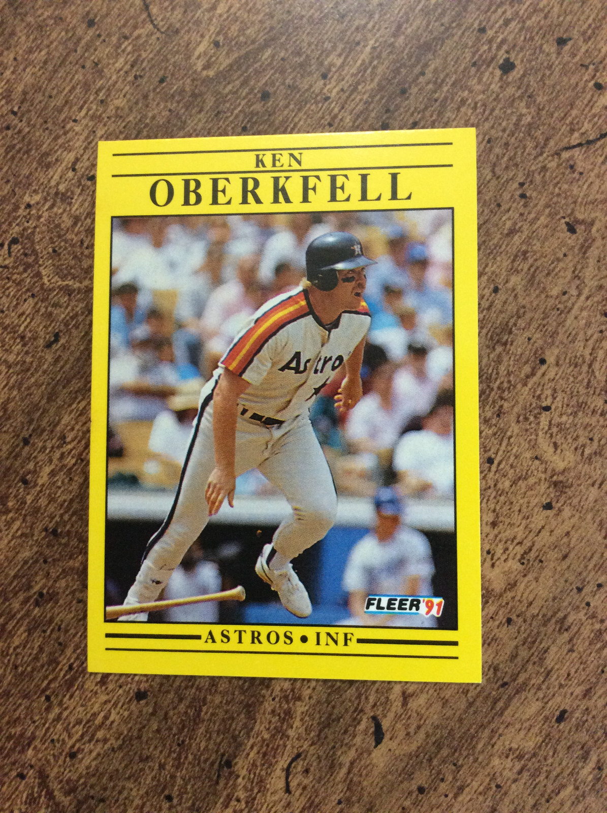 1991 Fleer #511 Ken Oberkfell, Astros    nm  ib