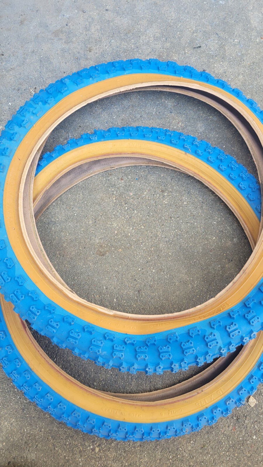 old School NOS Cheng Shin 16 x 1.75 2.125 pit bike BLUE comp 3 tires BMX