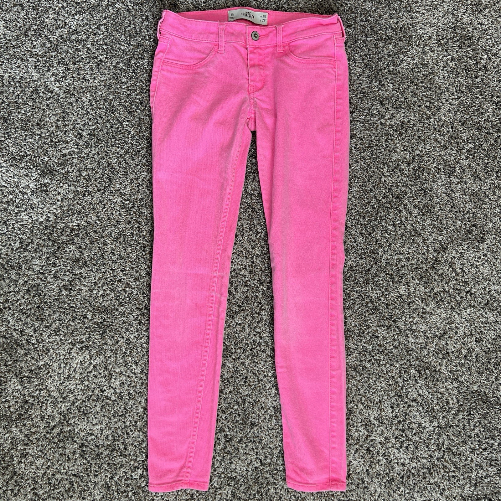 Hollister Skinny Jeans Juniors Size 1R 25 x 29 Hot Pink-image
