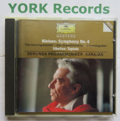 NIELSEN - The Symphony No 4 / SIBELIUS - Tapiola KARAJAN Berlin PO - Ex CD DG