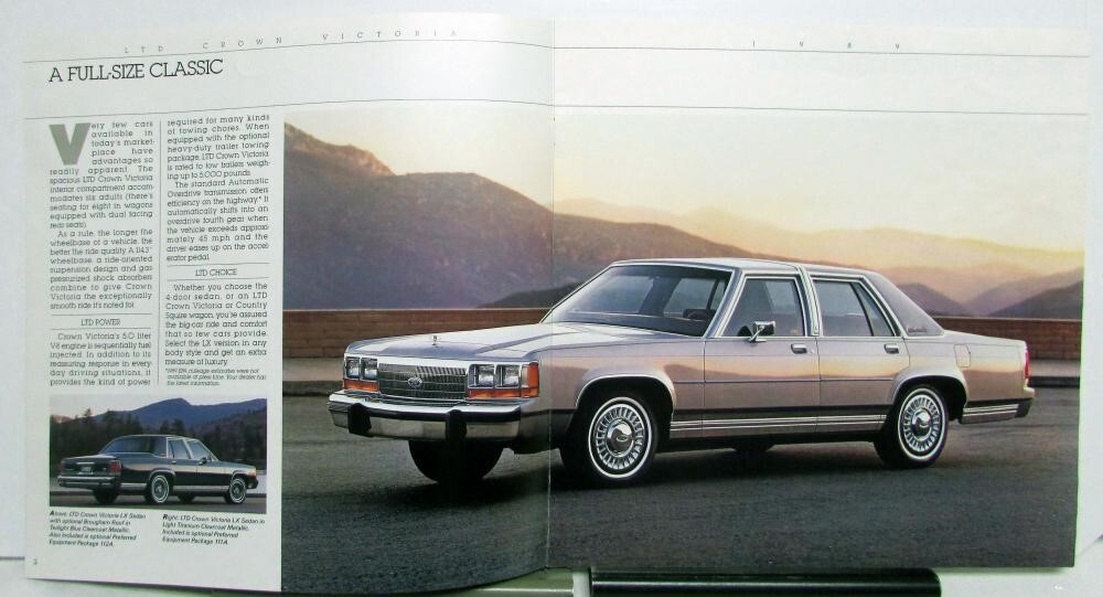 1989 Ford LTD Crown Victoria Diagrams Specifications Safety XL