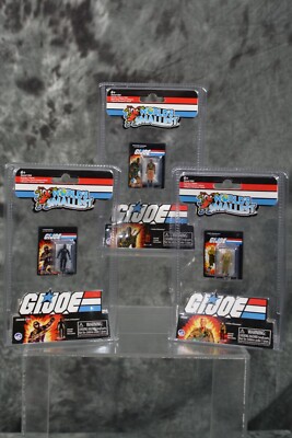 Worlds Smallest GI Joe ARAH Micro Action Figures Duke Snake Eyes Roadblock 3 pk