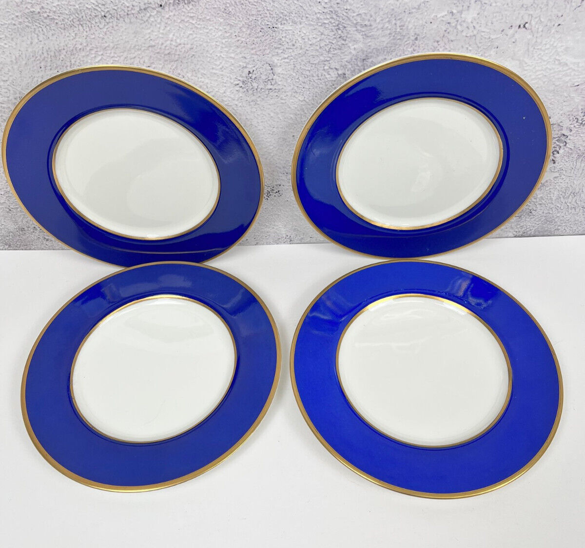 4 Cobalt Blue Cathy Hardwick By Mikasa Dessert Plates 65/8" eBay
