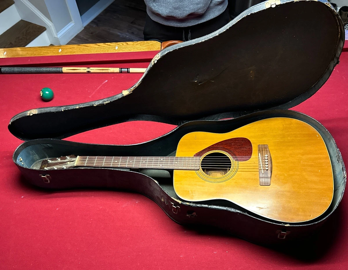 Yamaha FG 160 1970 s Acoustic Guitar Tan Label w Case eBay
