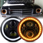 <!--F#f_0-->2PCS 7'' LED Headlights Halo w/DRL For Holden HJ HK HG HQ HX HZ Kingswood Monaro<!--F/-->