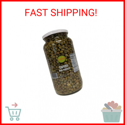 Sanniti Spanish Non Pareil Capers in Vinegar and Salt Brine - 33.5 oz