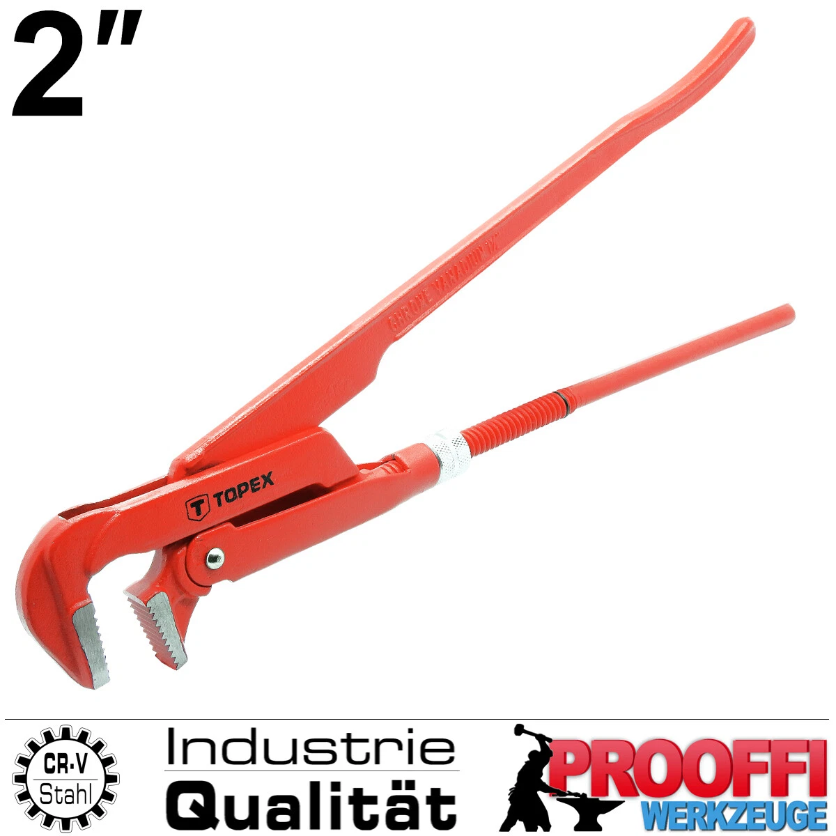 Rohrzange 3 Zoll 75 Mm XXL Extra Groß, 60 Cm Lang. 3,3 Kg Schwer