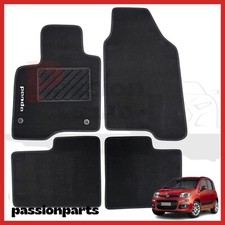 TAPPETI PANDA IN MOQUETTE FIAT DAL 2012 CON RICAMO E 2 FIX SAGOMATI SU MISURA