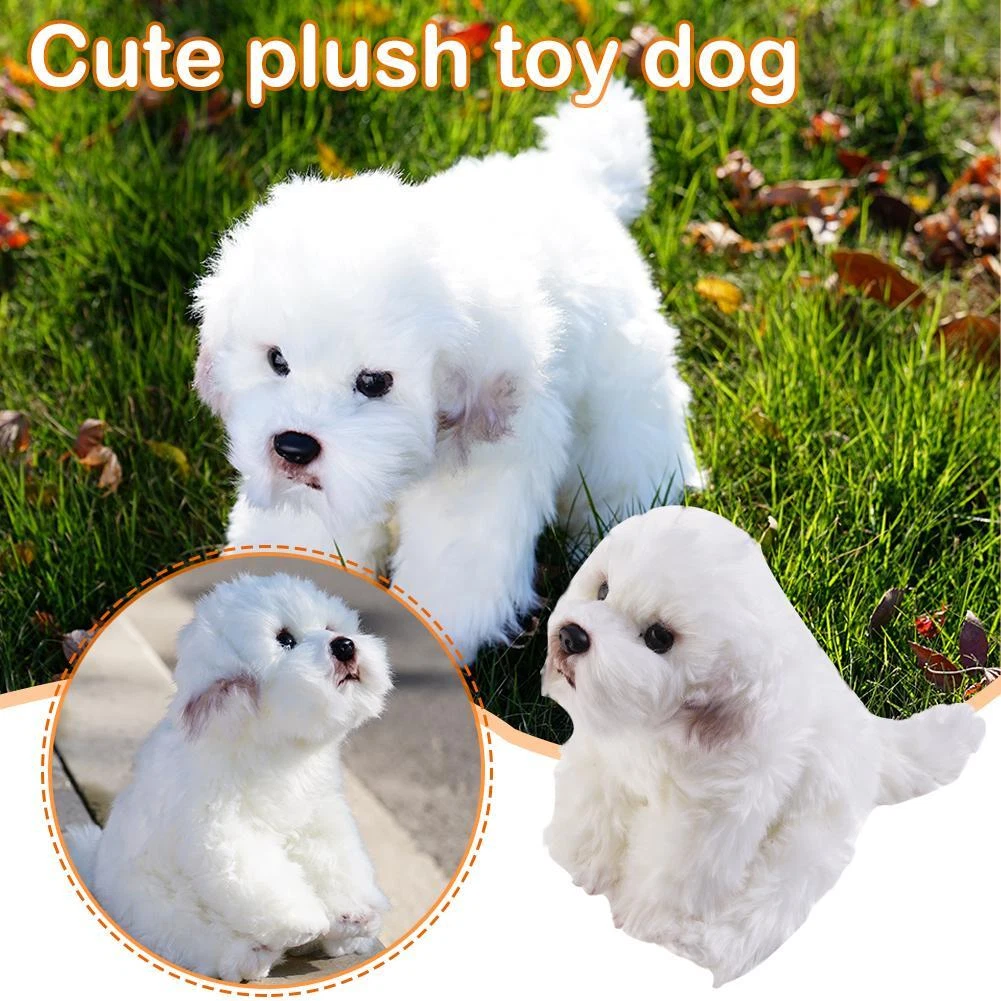 Bichon Frise Plush Toy Puppy Stuffed Animal Dog Cute E7 Pets B