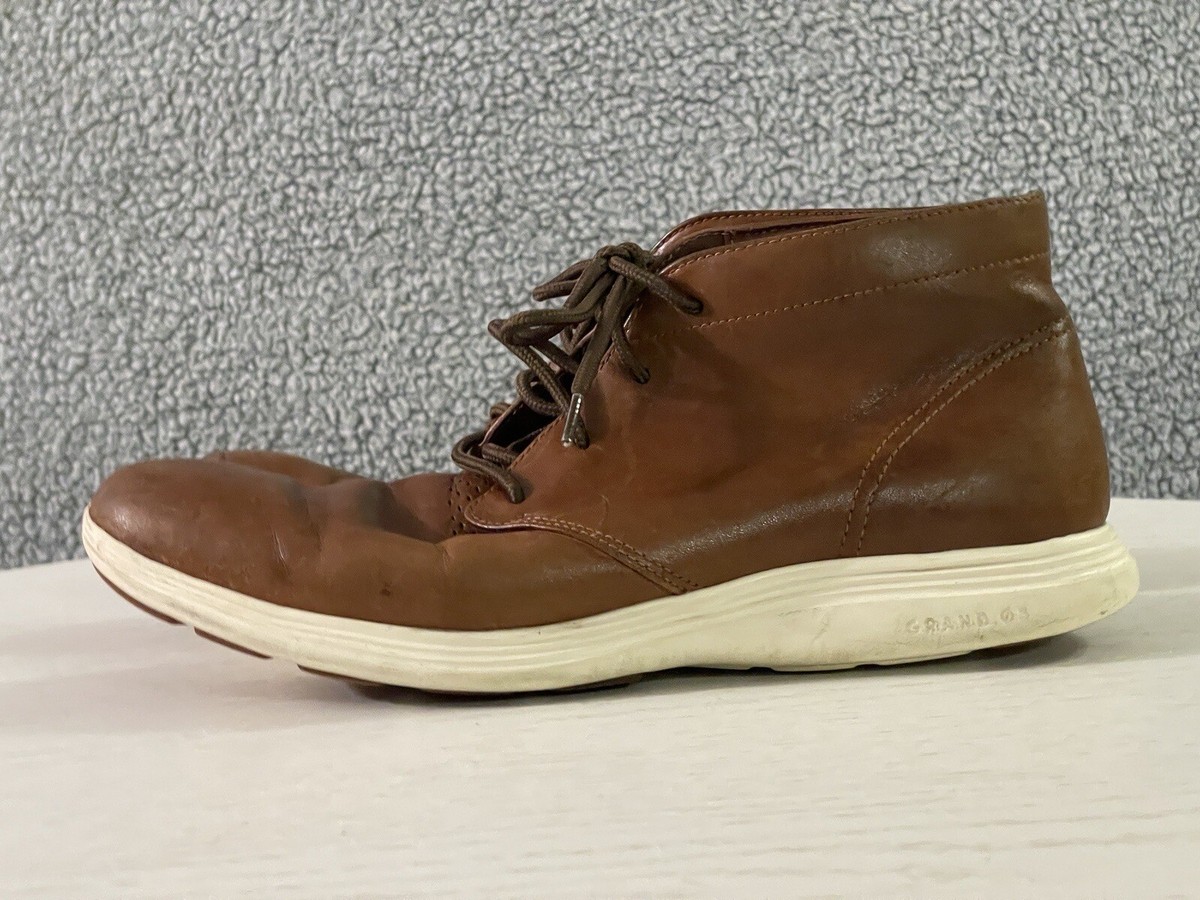 Cole Haan Boots Mens 11M Brown Leather Grand Tour Chukka Casual Lace Up  Shoes | eBay