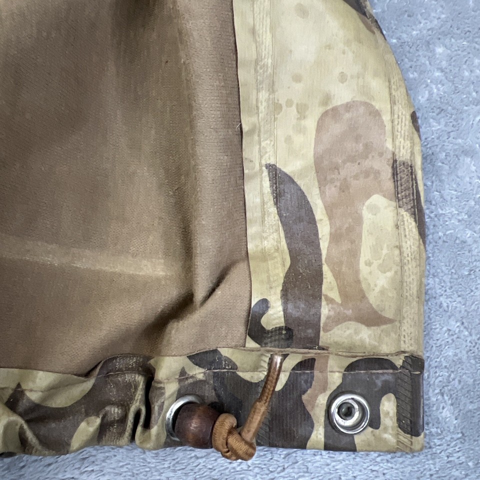 Vintage 1980s Camo Stearns Dry Wear PVC Hooded Hunting Rain Jacket Mens