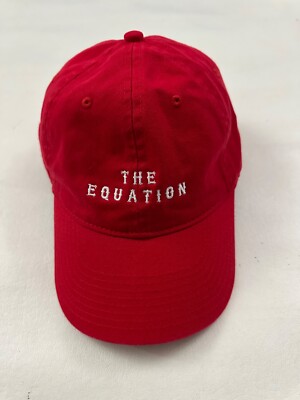 The Equation Logo Adjustable Adult Embrodery Baseball Cap Hat Red One Size