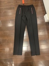 NWT Women s Hilfiger Collection Sporty Chic Elastic Waist Pants In Black, Size 8