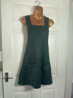 green dungarees dress Women Solid Green Square Neck Mini Dungarees main image 1