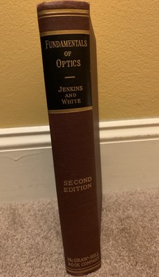 1950 FUNDAMENTALS OF OPTICS VINTAGE PHYSICS CHEMICAL ENGINEER SCIENCE BOOK (I)