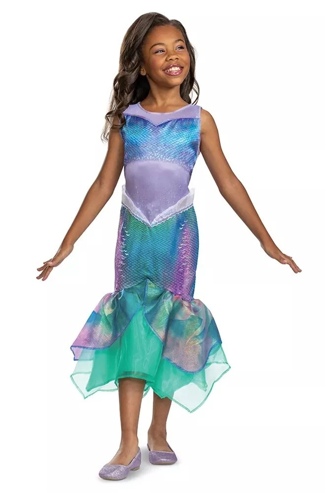 Girls Flared Bell Bottoms Halloween Outfit Mermaid Princes Costume