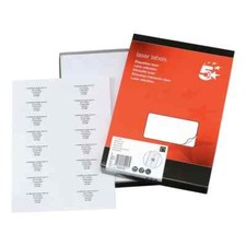 Image of 5 Star Office Multipurpose Labels Laser Inkjet 99.1x34mm White (Pack of 4000)