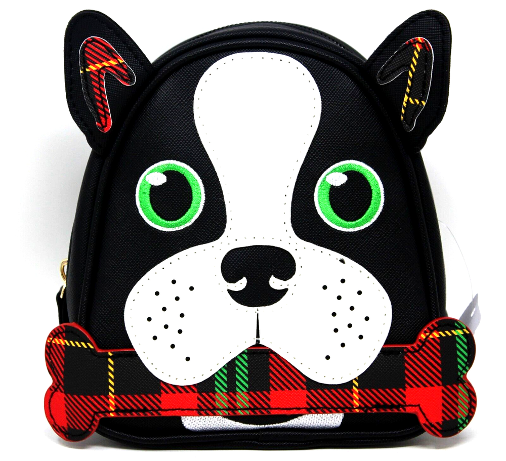 Bath & Body Works Dog Plaid Bone Cosmetic Bag Makeup Zippered