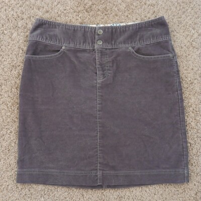 Athleta Skirt Size 4 Tall Short Purple Corduroy Pockets