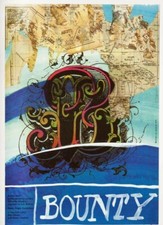 Original Movie Poster Bounty 1986 Czech Graphic Design 1980s VTG Art Posters