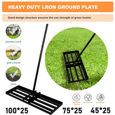 Lawn Leveller Rake Levelling Lute Gardening Tool Heavy Duty Galvanised Grass Bed