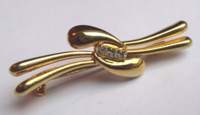 Broche Vintage Ajourée Plaquée Or - Modèle Fin Et Discret 2290 - État Parfait - Occasion