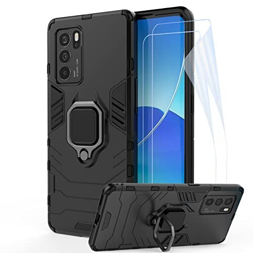 DESCHE cover per OPPO Reno 6 Pro con Vetro Temperato, Custodia Protettiva (t1r)