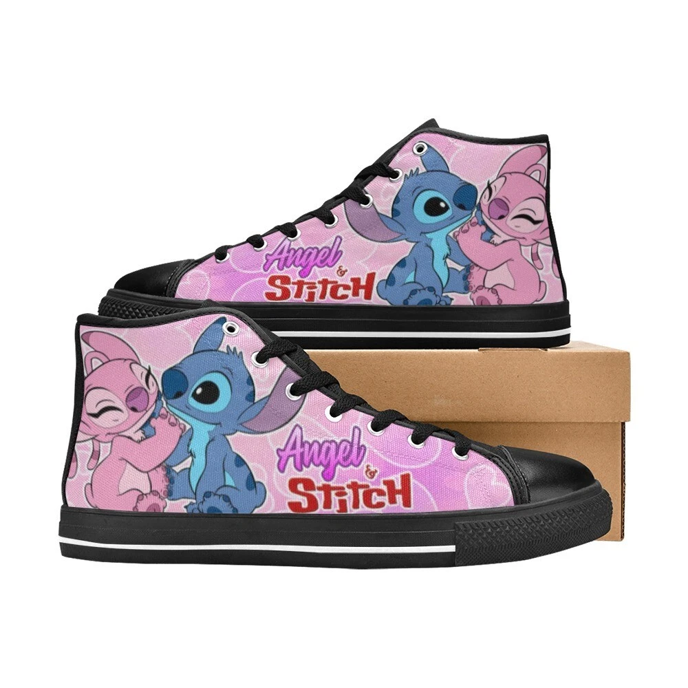 Stitch and Angel High Top Shoes Sneakers