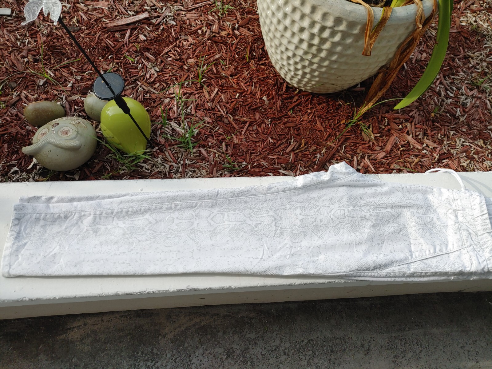 Bevy Flog White/Silver Python Snake Print Elastic… - image 5