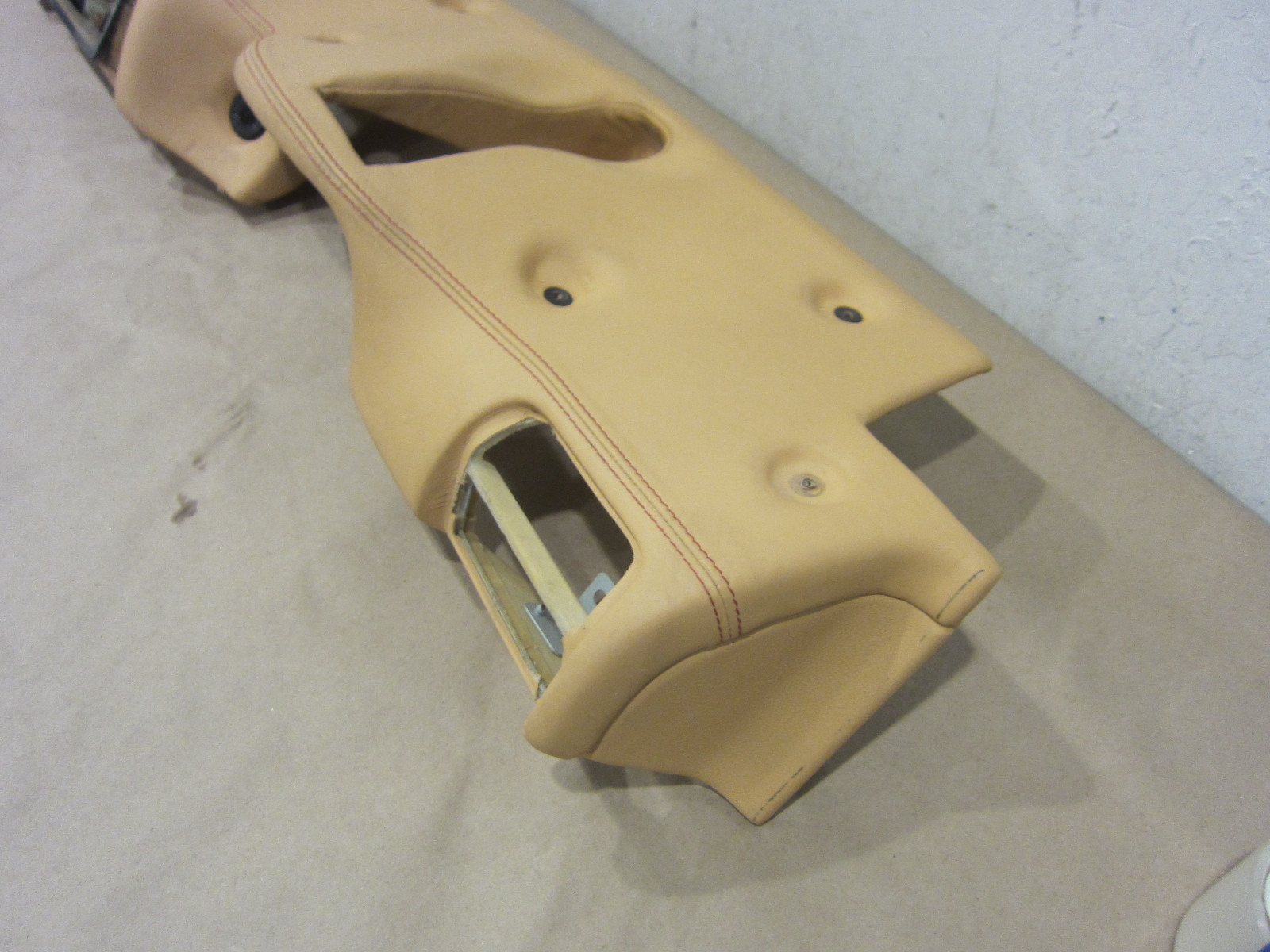 Ferrari 360 - LH Lower Dash Panel Tan With Red Stitching - P/N  63547300