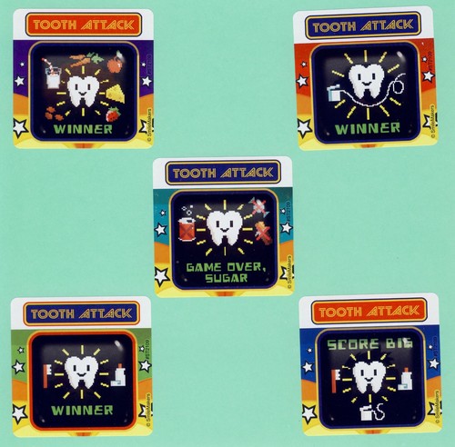 10 Tooth Arcade Large Stickers - Rewards - Dental - 第 1/1 張圖片