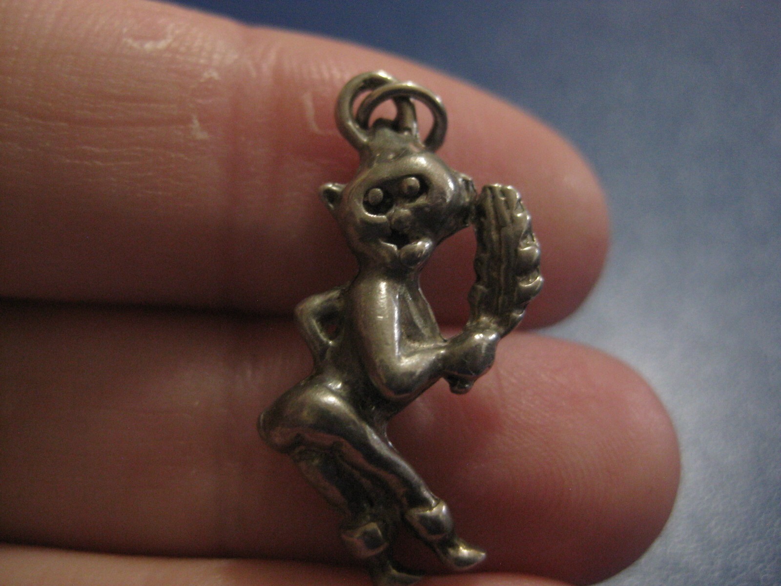 Sterling Silver Monkey with Leaf Charm - image 4