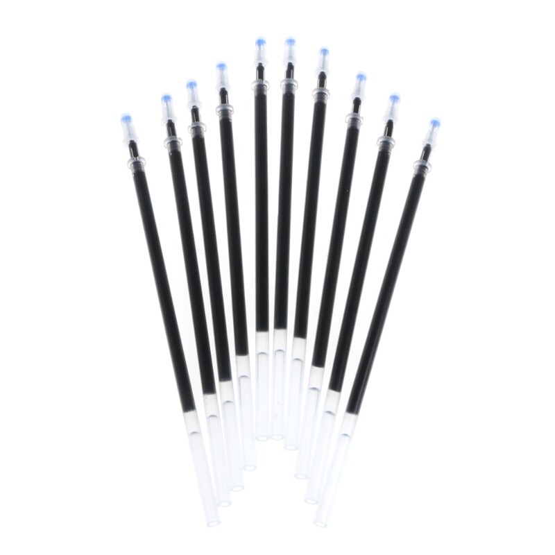10Pcs 0.38mm Gel Ballpoint Pen Refill Black Blue Red Stationery Supply